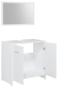 vidaXL Σετ Επίπλων Μπάνιου 4 Τεμαχίων Λευκό από Επεξ. Ξύλο