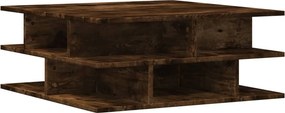 vidaXL Τραπεζάκι Σαλονιού Καπνιστή Δρυς 70x70x29 εκ. Επεξεργασμ. Ξύλο