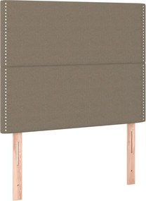 vidaXL Κρεβάτι Boxspring με Στρώμα Taupe 90x190 εκ.Υφασμάτινο