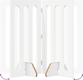 vidaXL Αναδιπλούμενη περίφραξη κατοικίδιων 2 pcs Λευκός