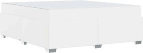 vidaXL Σκελετός Κρεβατιού με στρώμα Λευκό 180 x 200 cm ύφασμα