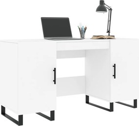 vidaXL Γραφείο Λευκό 140 x 50 x 75 εκ. από Επεξεργασμένο Ξύλο