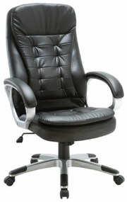 Καρέκλα γραφείου Mesa 407, Μαύρο, 112x65x70cm, 17 kg, Με ρόδες, Με μπράτσα, Μηχανισμός καρέκλας: Κλίση | Epipla1.gr