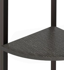 vidaXL Ραφιέρα Γωνιακή 3 Επίπεδων Μαύρο 45,5x31,5x120 εκ.