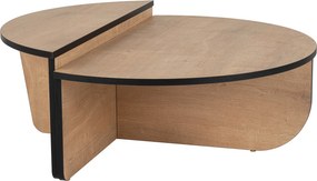 Τραπεζάκι Σαλονιού Δρυς Μελί / Μαύρο ORION 90x90x30
