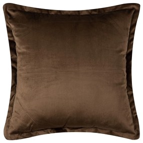 Διακοσμητική Μαξιλαροθήκη Βελουτέ (45x45) Silk Fashion A804 Σκούρο Καφέ