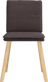 vidaXL Καρέκλες Τραπεζαρίας 4 τεμ. Σκούρο Καφέ Υφασμάτινες