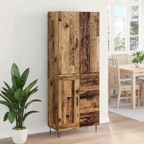 vidaXL Highboard 2 pcs Παλιό ξύλο 69,5 x 34 x 180 εκ.