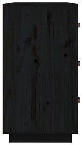 vidaXL Ντουλάπι Μαύρος 80x40x75 εκ. από Μασίφ Ξύλο Πεύκου