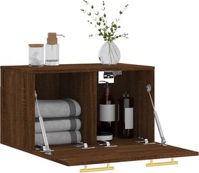 vidaXL Ντουλάπι Τοίχου Καφέ Δρυς 60x36,5x35 εκ. Επεξεργασμένο Ξύλο