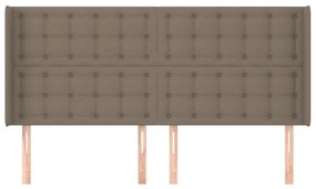 vidaXL Κεφαλάρι με Πτερύγια Taupe 163x16x118/128 εκ. Υφασμάτινο