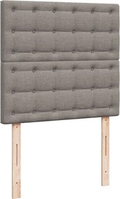 vidaXL Κρεβάτι Boxspring με Στρώμα Taupe 80x200 εκ. Υφασμάτινο