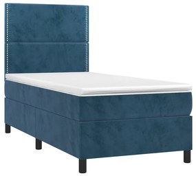 ΚΡΕΒΑΤΙ BOXSPRING ΜΕ ΣΤΡΩΜΑ ΣΚΟΥΡΟ ΜΠΛΕ 100X200 ΕΚ. ΒΕΛΟΥΔΙΝΟ 3142951