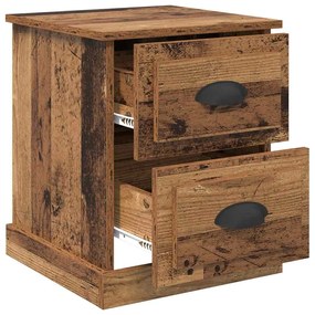 vidaXL Κομοδίνο 2 pcs Παλαιό ξύλο 39 x 39 x 47.5 εκ Επεξεργασμένο ξύλο