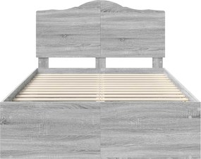 vidaXL Σκελετός Κρεβατιού Γκρι Sonoma 120 x 190 cm