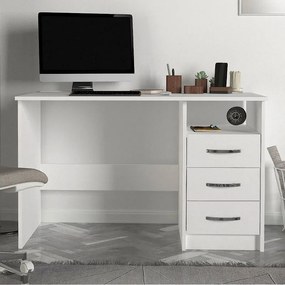 Γραφείο εργασίας Eldoris Megapap χρώμα λευκό 120x60x75εκ.