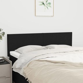 vidaXL Κεφαλάρια Μαύρα 144x5x78/88 εκ. Ύφασμα