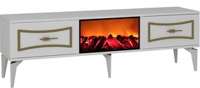 Stewehome Έπιπλο τηλεόρασης με εστία και ντουλάπι 150x30x45 cm