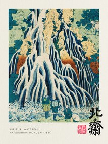 Εκτύπωση έργου τέχνης Kirifuri Waterfall - Katsushika Hokusai, (30 x 40 cm)
