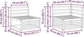 vidaXL Σειρά Καναπέ Εξωτερικού 8 pcs Φυσικό