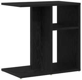 vidaXL Μαύρο Δρυς Πλευρικό Τραπέζι 50x30x50 εκ. Από ξύλο