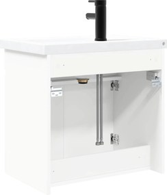 vidaXL Μονάδα μπάνιου με βρύση Λευκό 61 x 40 x 74,5 εκ.