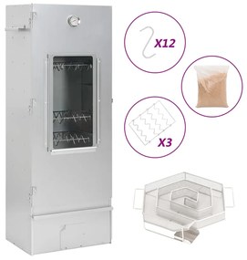 Καπνιστήριο Μπάρμπεκιου με Σύστημα Κρύου Καπνού Γαλβαν. Χάλυβας