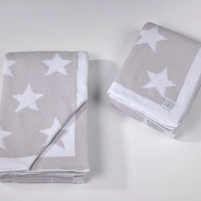 Κουβέρτα Βρεφική Star 254 Grey-White Down Town Cradle 90x120cm 100% Cotton