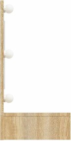 vidaXL Έπιπλο Καθρέπτη με LED Sonoma Δρυς 90x31,5x62 εκ.