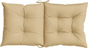 vidaXL Μαξιλάρια Καρέκλας με Πλάτη 2 τεμ. Μπεζ 100x50x7εκ. Ύφασμα