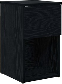 vidaXL Ντουλάπι κρεβατιού 2 τεμ. Μαύρη Δρυς 29 x 31,5 x 49 εκ