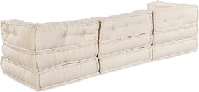 vidaXL Μονάδα Μοντέρνου Καναπέ 3 pcs Κρεμ Ύφασμα
