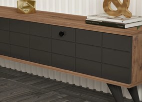 Έπιπλο Τηλεόρασης Atlantic Πεύκο / Ανθρακί AZARU 160x25x35
