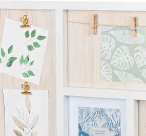 Photo Θήκη Rectangular "Imago" Acrilic Mdf Ecru Λευκό PU 48x3x32cm