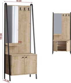 Hall Stand Lumi Dec0145 Oak
Black