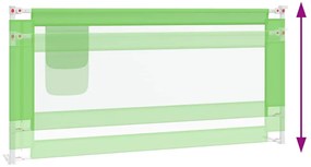 vidaXL Μπάρα Κρεβατιού Προστατευτική Πράσινη 190 x 25 εκ. Υφασμάτινη