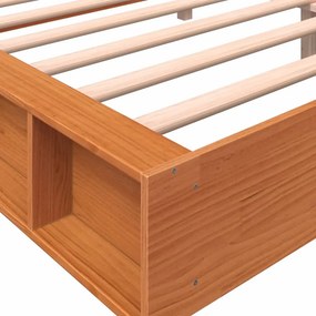 vidaXL Σκελετός Κρεβ. Χωρίς Στρώμα Καφέ Κεριού 200x200 εκ Μασίφ Πεύκο
