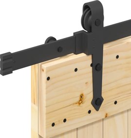 vidaXL Συρόμενη Πόρτα NARVIK Φυσικό και Μαύρο 85 x 210 εκ (152,5 εκ)