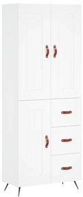 vidaXL Ντουλάπι Λευκό 69,5x34x180 εκ. από Επεξεργασμένο Ξύλο