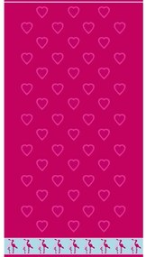 Πετσέτα Θαλάσσης Βελουτέ 227 Fuchsia DimCol Θαλάσσης 87x165cm 100% Cotton
