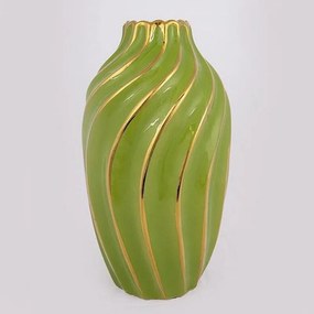Βάζο Κεραμικό 752-20185 17x17x30.5cm Green-Gold Estheti Home Ceramic