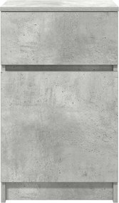 vidaXL Κομοδίνα 2 τεμ. Γκρι Σκυροδέμ. 39x35x65 εκ. από Επεξεργ. Ξύλο