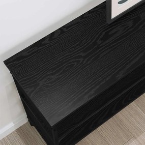 vidaXL Τραπέζι κονσόλας Μαύρη δρυς 100 x 32 x 75 εκ Επεξεργασμένο ξύλο