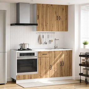 vidaXL Μονάδα κουζίνας LUCCA 5 pcs Artisan Δρυς Επεξεργασμένο Ξύλο