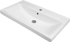 Stewehome Σετ Έπιπλο Μπάνιου 80cm με Λευκό Νιπτήρα &amp;amp; Στήλη Ντουλάπι 80x45x34 cm