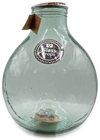 Γυάλινο Φυτώριο Glass Drops Green Terrarium (5576_5) Mε εργαλεία, Aπό 100% ανακυκλωμένο γυαλί, Χωρητικότητας 25000ml, Διαστάσεων Ø 37 x Υ 46 cm