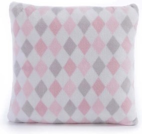 Διακοσμητικό Μαξιλάρι Fleece (35x35) Nef-Nef Homeware Baby Sweet Rhombus Pink