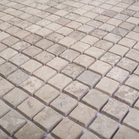 vidaXL Πλακίδια Μωσαϊκού Κρεμ 30 x 30 cm Μάρμαρο
