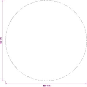vidaXL Ύφασμα Τραπέζης Μπεζ Διάμ. 160 cm Γύρος