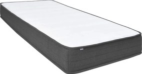 vidaXL Κρεβάτι Boxspring Σκούρο Γκρι 180 x 200 εκ. Υφασμάτινο